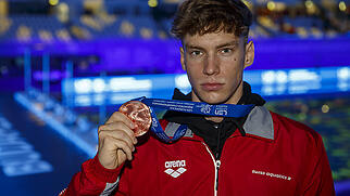 Die Zukunft hat schon begonnen: Schwimmer Roman Mityukov gewann an der EM im Mai über 200 m Rücken die Bronzemedaille