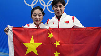 Die Paarläufer Sui Wenjing/Han Cong hielten dem enormen Druck stand