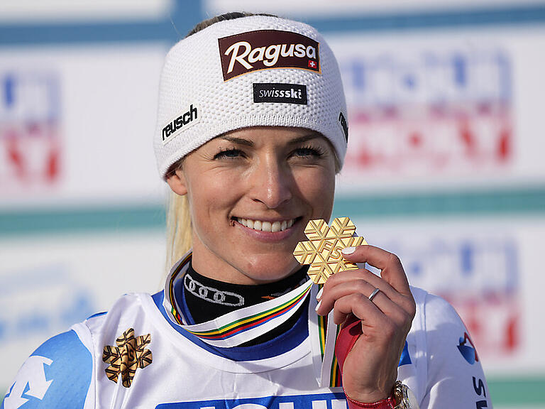 Ein früher Höhepunkt: Lara Gut-Behrami wird in Cortina Ski-Doppelweltmeisterin