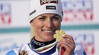 Ein früher Höhepunkt: Lara Gut-Behrami wird in Cortina Ski-Doppelweltmeisterin