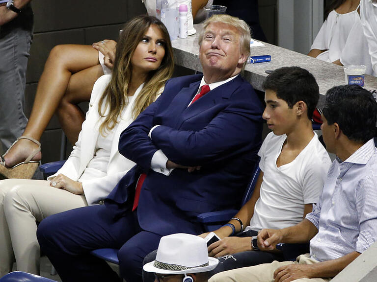 Donald Trump, hier an einem Tennismatch in New York, duldet keine kritischen Töne im US-Profisport