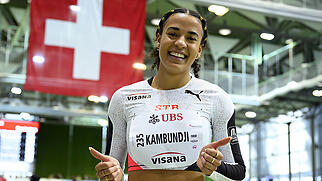 Starker Auftritt: Ditaji Kambundji näherte sich dem Schweizer Rekord über 60 m Hürden bis auf zwei Hundertstel