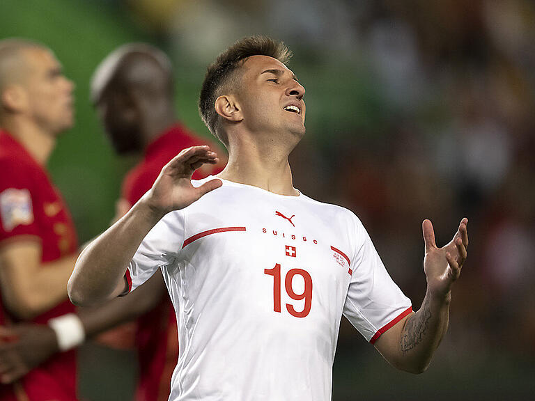 Mario Gavranovic bei seinem letzten Einsatz für die Schweiz - im Juni beim 0:4 gegen Portugal
